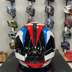 MT Helmets Kask Mt Thunder 4 Sv Valıant A0 Parlak Inci Beyaz Mavi Kırmızı