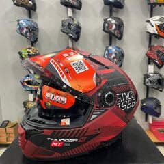 MT Helmets Thunder 4 SV Luminence D5 Mat Kırmızı