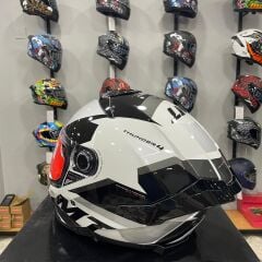 MT Helmets MT Thunder 4 SV Exeo C2 Gloss Pearl Titanium Full Face Motosiklet Kaskı