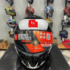 MT Helmets MT Thunder 4 SV Exeo C2 Gloss Pearl Titanium Full Face Motosiklet Kaskı