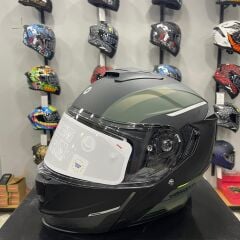 SHIRO DISCOVER MAT YEŞİL ÇENE AÇILIR KASK