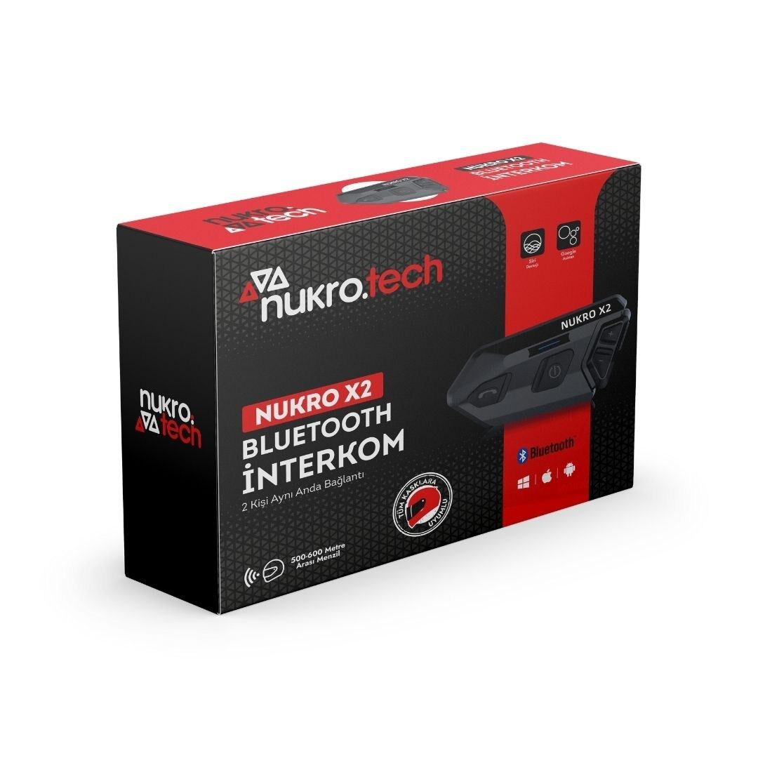NUKROTECH Nukro X2 Bluetooth 2 Kişilik İnterkom