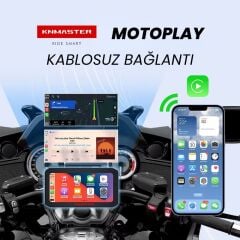 KNMASTER MOTOPLAY 2000 – 6.25” 2K Çift Kameralı Kablosuz CarPlay & Android Auto Destekli Multimedya