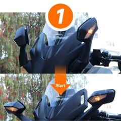 Knmaster Forza Otomatik Katlanır Motosiklet Aynası