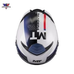 Mt Helmets Thunder 4 Sv Waves A17 Parlak Kapalı Kask