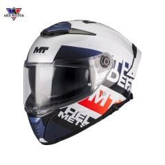 Mt Helmets Thunder 4 Sv Waves A17 Parlak Kapalı Kask