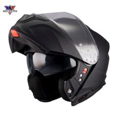 Mt Helmets  Genesıs Sv Pure A1 Mat Siyah Çene Açılır Kask