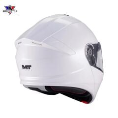Mt Helmets Genesıs Sv Pure A0 Parlak Beyaz Çene Açılır Kask