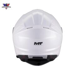 Mt Helmets Genesıs Sv Pure A0 Parlak Beyaz Çene Açılır Kask