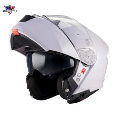 Mt Helmets Genesıs Sv Pure A0 Parlak Beyaz Çene Açılır Kask
