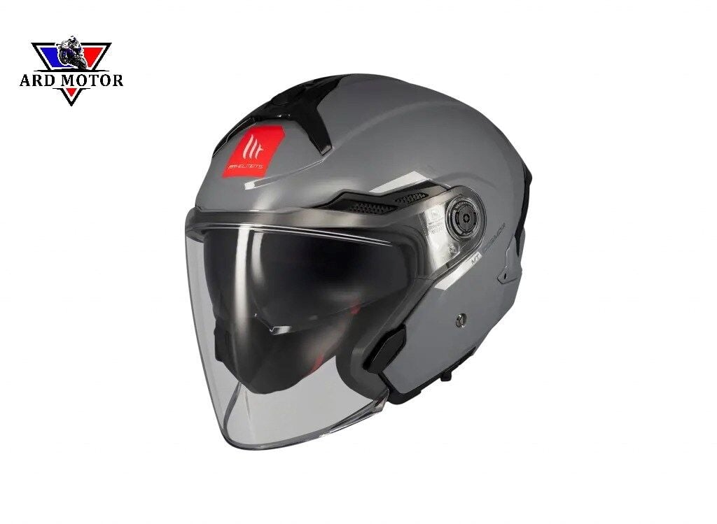 Mt Helmets Cosmo Sv Solid A2 Parlak Gri Yarım Kask