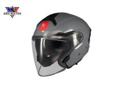 Mt Helmets Cosmo Sv Solid A2 Parlak Gri Yarım Kask