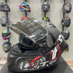 MTS M-801 SNAKE Full Face Kask MYTH GREY