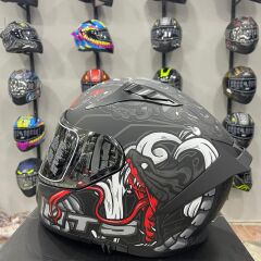 MTS M-801 SNAKE Full Face Kask MYTH GREY