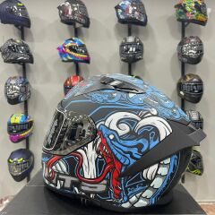 MTS M-801 SNAKE Full Face Kask MYTH BLUE