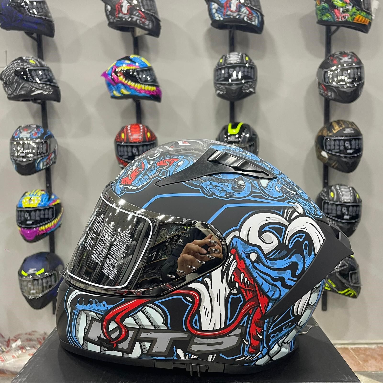 MTS M-801 SNAKE Full Face Kask MYTH BLUE