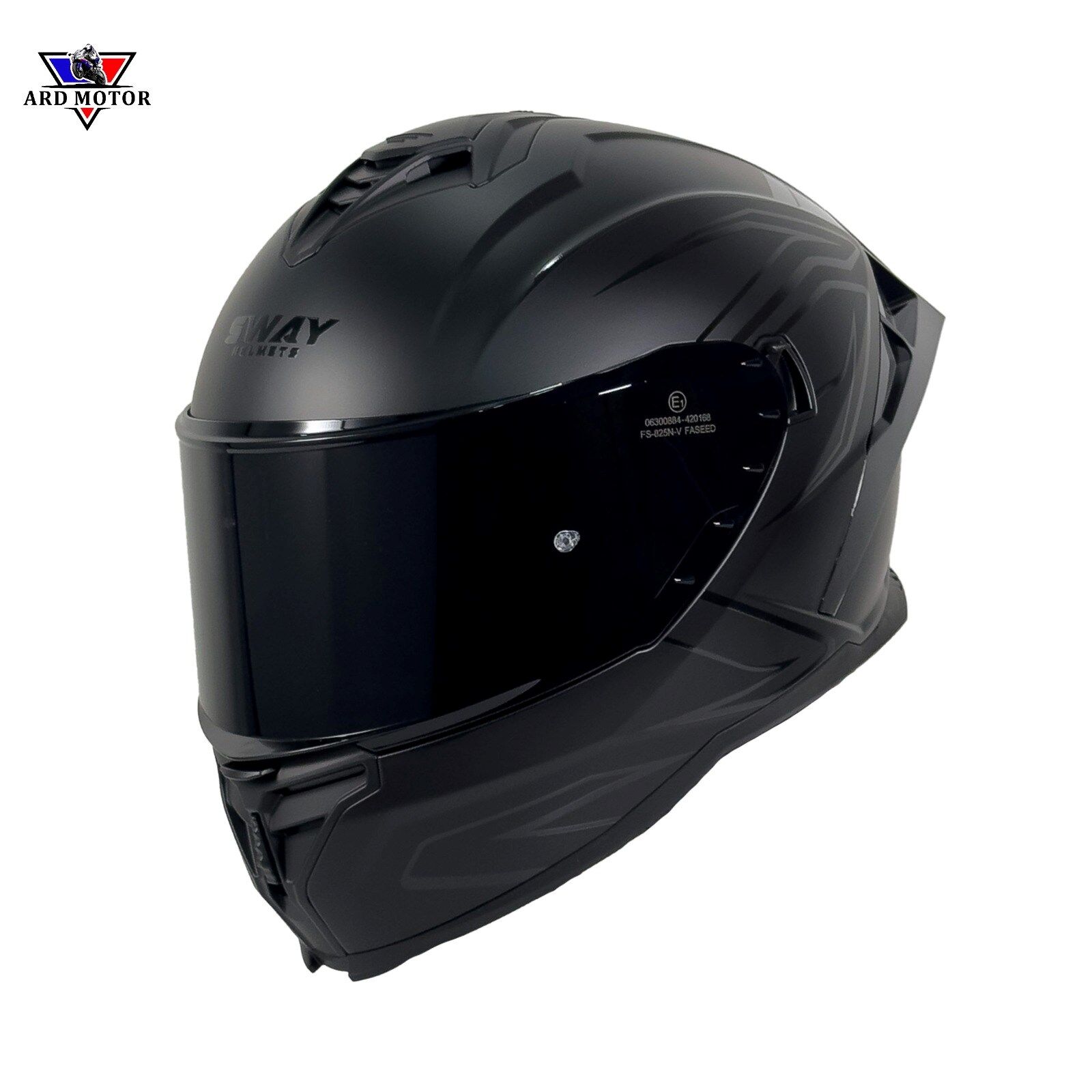 SWAY 867 LINE Matt Black Güneş Vizörlü Kapalı Kask