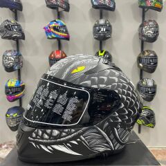 MTS M-801 SNAKE Full Face Kask DRAGLAX GREY