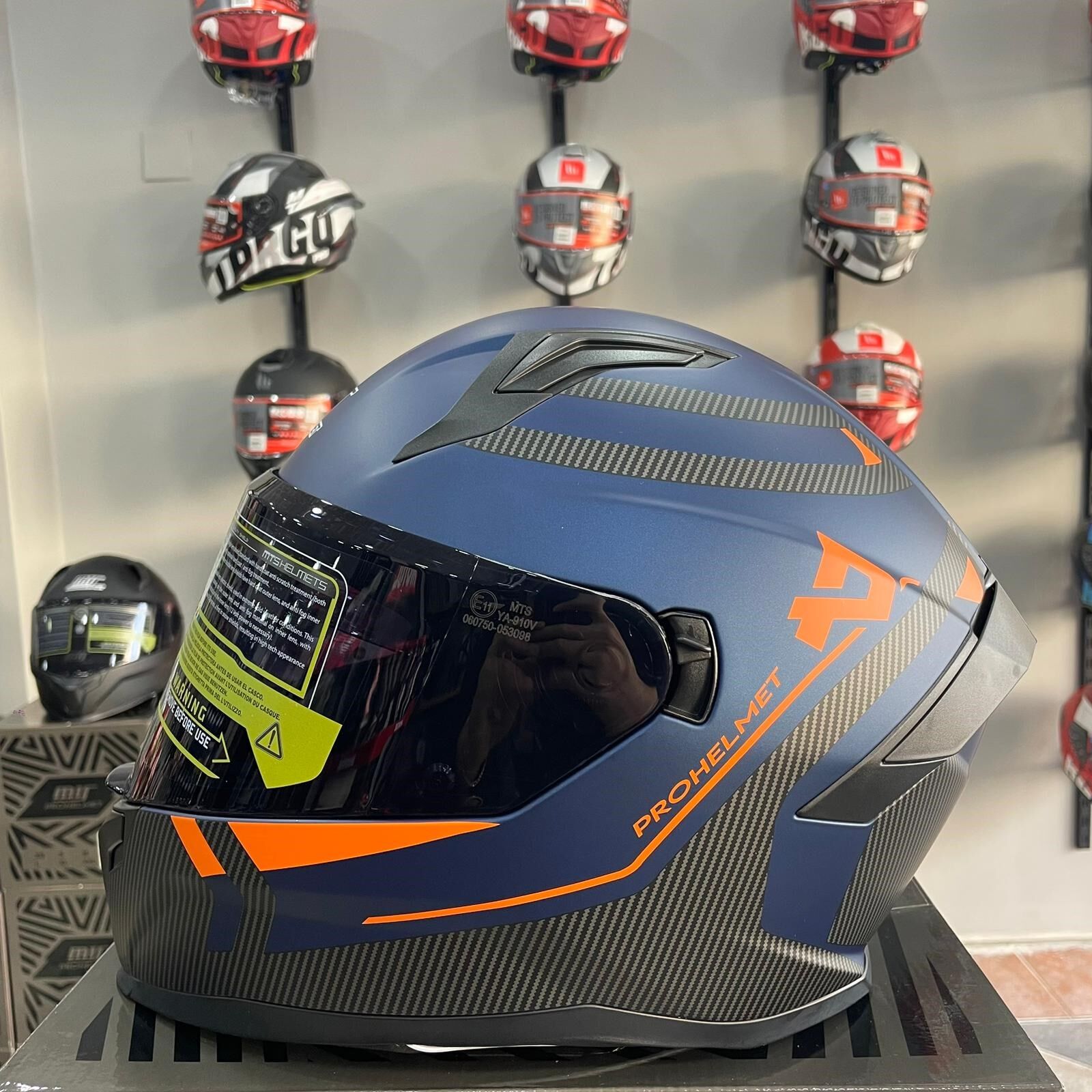 MTS M-910 Full Face Kask BLUE