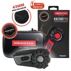 Knmaster KN2300 PRO Motosiklet Kask İnterkom Bluetooth Intercom Kulaklık Seti
