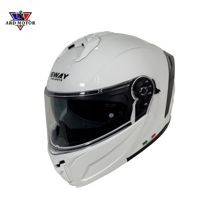 Sway 919 Güneş Vizörlü Çene Açılır Kask Beyaz