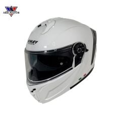 Sway 919 Güneş Vizörlü Çene Açılır Kask Beyaz