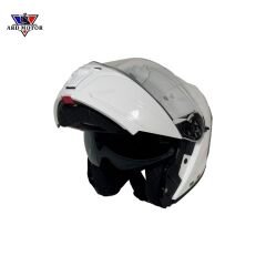 Sway 919 Güneş Vizörlü Çene Açılır Kask Beyaz