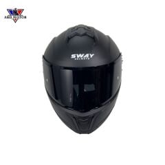 Sway 919 Güneş Vizörlü Çene Açılır Kask Mat Siyah