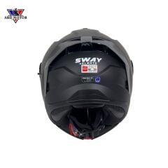 Sway 919 Güneş Vizörlü Çene Açılır Kask Mat Siyah
