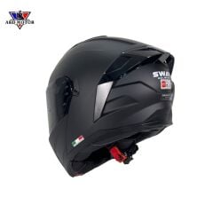 Sway 919 Güneş Vizörlü Çene Açılır Kask Mat Siyah