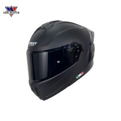Sway 919 Güneş Vizörlü Çene Açılır Kask Mat Siyah