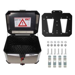 GP Kompozit Universal 57 lt Alüminyum Motosiklet Çantası Gri