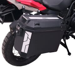 GP Kompozit Universal 26 lt x 2 Plastik Motosiklet Yan Çanta Seti Siyah