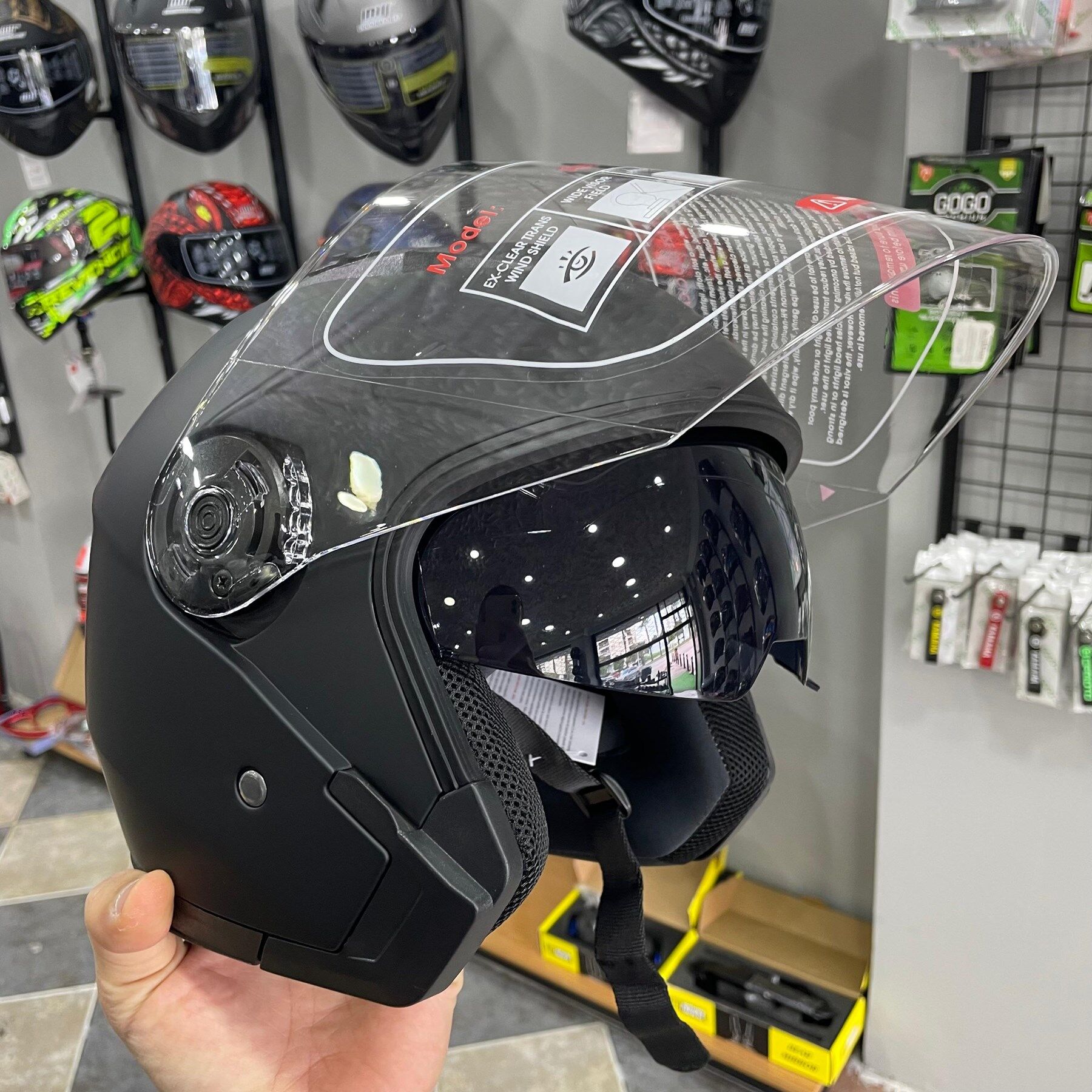 JİEKAİ YARIM KASK GÜNEŞ VİZÖRLÜ