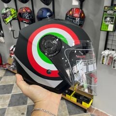 JİEKAİ YARIM KASK GÜNEŞ VİZÖRLÜ DESENLİ