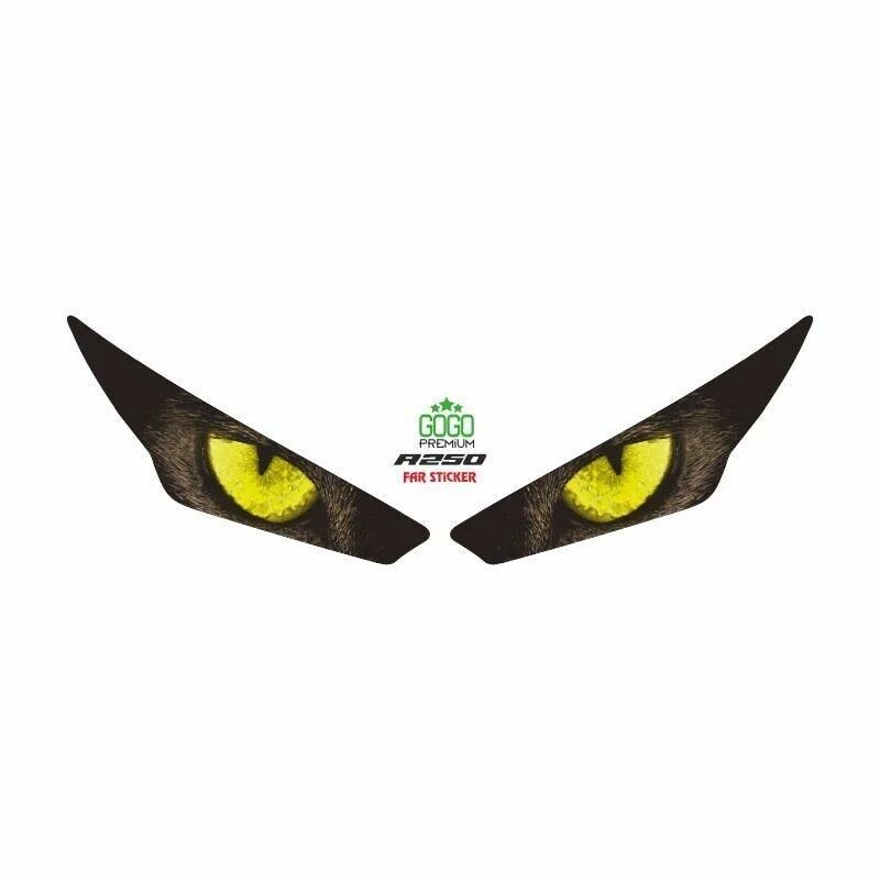 RKS R250 2023 - 2024 UYUMLU FAR STİCKER SARI GÖZ