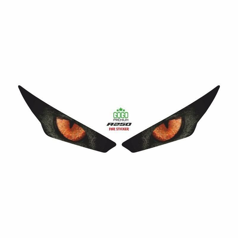 RKS R250 2023 - 2024 UYUMLU FAR STİCKER TURUNCU GÖZ