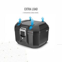 SHAD TR41 SİYAH ARKA ÇANTA VE TABLA