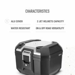 SHAD TR41 ALÜMİNYUM KAPAKLI ARKA ÇANTA VE TABLA