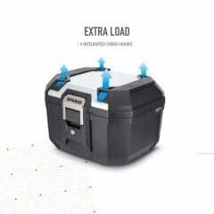 SHAD TR41 ALÜMİNYUM KAPAKLI ARKA ÇANTA VE TABLA