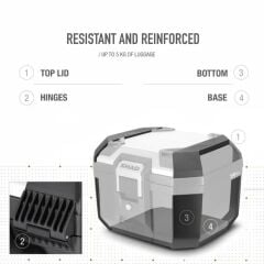 SHAD TR41 ALÜMİNYUM KAPAKLI ARKA ÇANTA VE TABLA