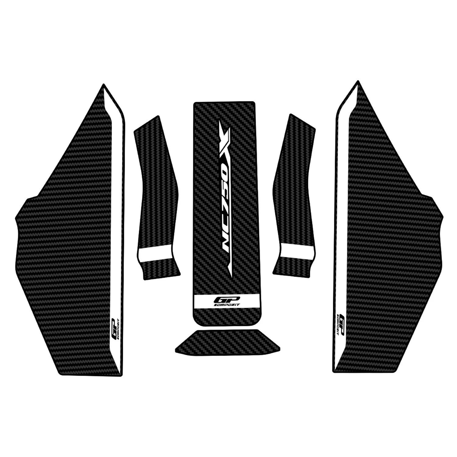 GP Kompozit Honda NC 750 X 2025 Uyumlu Tank Pad Karbon-Beyaz