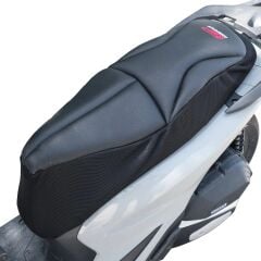 GP Kompozit Honda SH 125 2024-2025 Uyumlu Fileli Motosiklet Konfor Sele Kılıfı Siyah