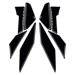 GP Kompozit Honda Forza 250 2018-2025 Uyumlu Yan Alt Ayak Pad Siyah