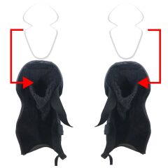 GP Kompozit Universal Bacak Koruma Örtüsü Siyah-Kırmızı