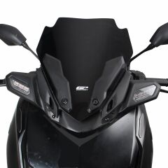 GP Kompozit Yamaha XMAX 250 2024-2025 Uyumlu Spor Ön Cam Siyah