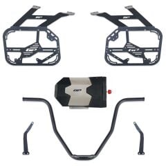 GP Kompozit Honda Africa Twin CRF1100L 2020-2024 Uyumlu Yan Çanta Demiri Siyah