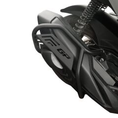 GP Kompozit Honda Forza 250 2025 Uyumlu Kapaklı Egzoz Koruma Demiri Siyah