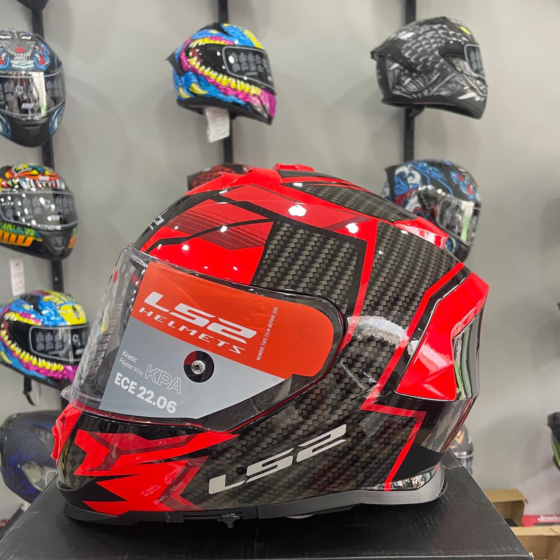 LS2 STORM 2 TRACKER SİYAH-KIRMIZI KASK