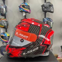 LS2 STORM 2 TRACKER SİYAH-KIRMIZI KASK